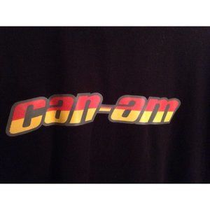 CAN-AM BRP Men's T Shirt Black with orange and yellow graphic Size Large